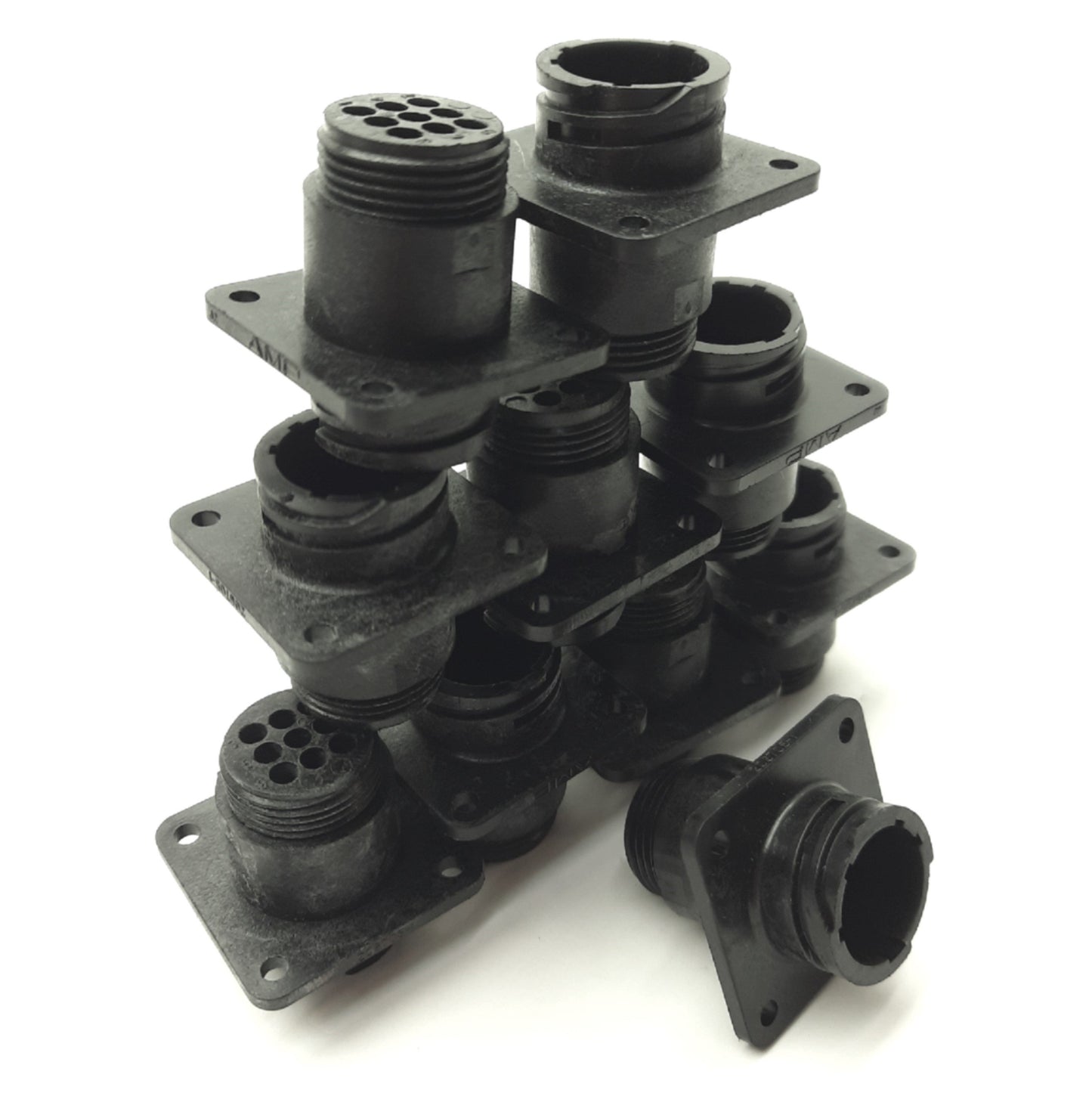 New Lot of 10 TE Connectivity 206705-1 Circular Connector Housing, 9-Pin, Size 13