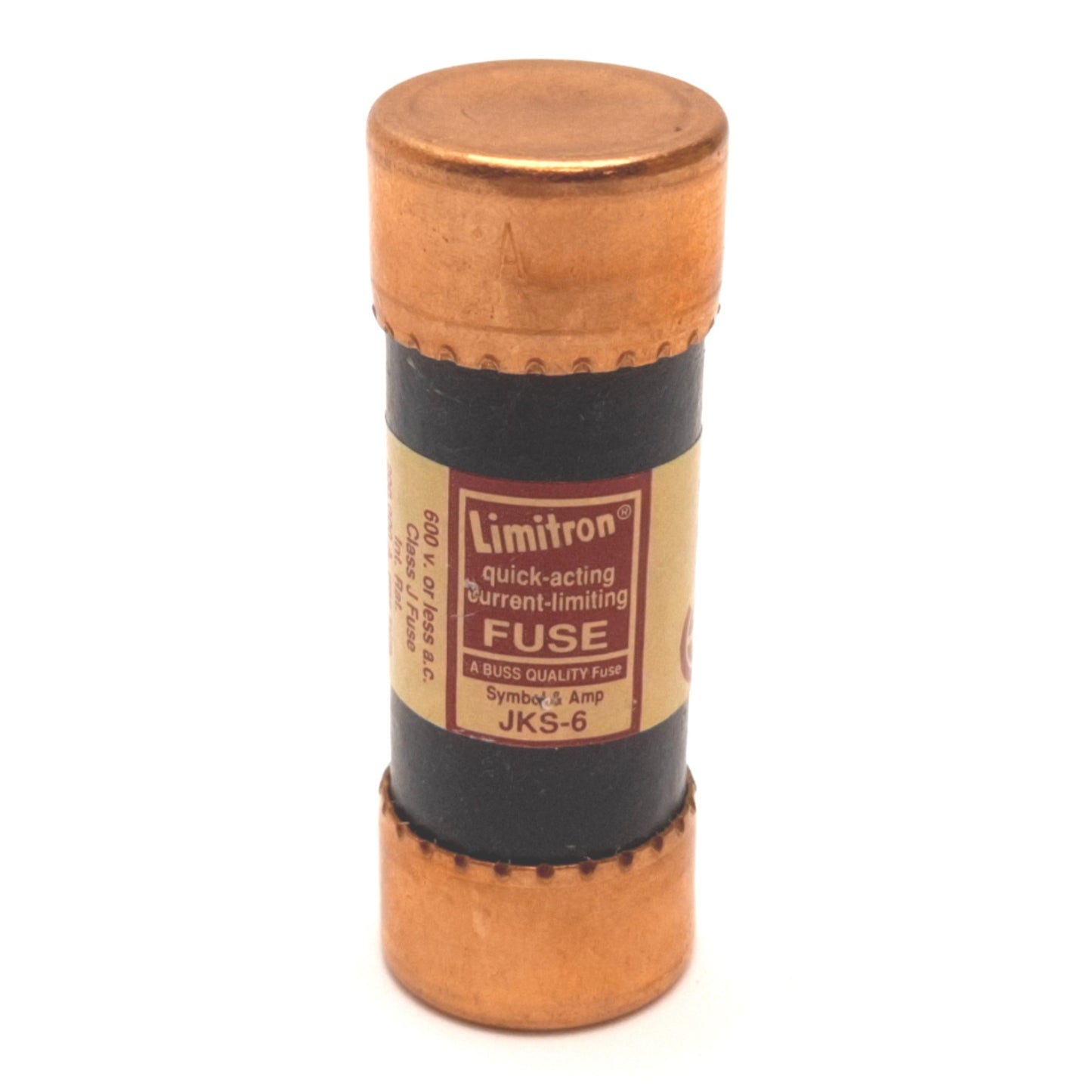 Used Lot of 3 Bussmann JKS-6 Limitron Fuse, Class J, Rating: 6A 600VAC, 2.5" x 0.82"