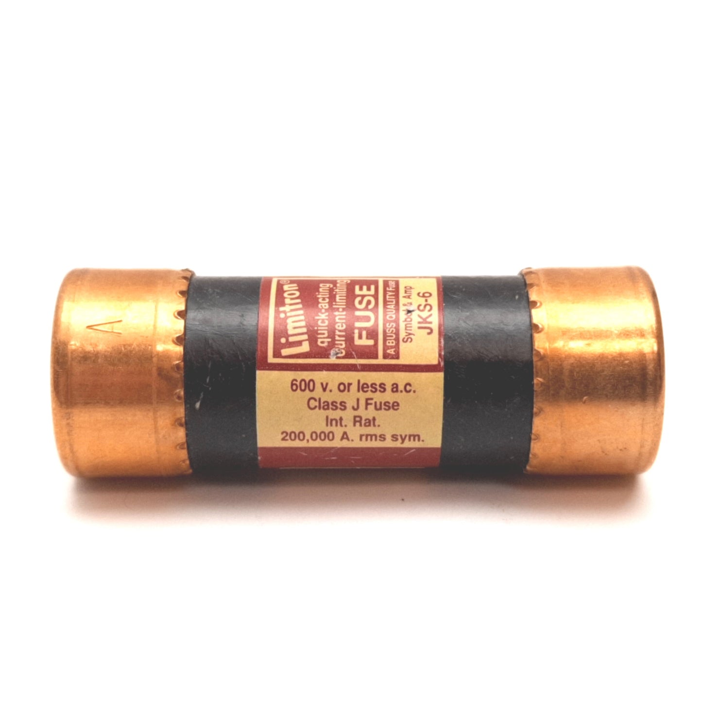 Used Lot of 3 Bussmann JKS-6 Limitron Fuse, Class J, Rating: 6A 600VAC, 2.5" x 0.82"