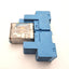 Used Finder 55.34.9.024.0040 Relay Coil: 24VDC Contact: 250V 5A 4PDT with Base
