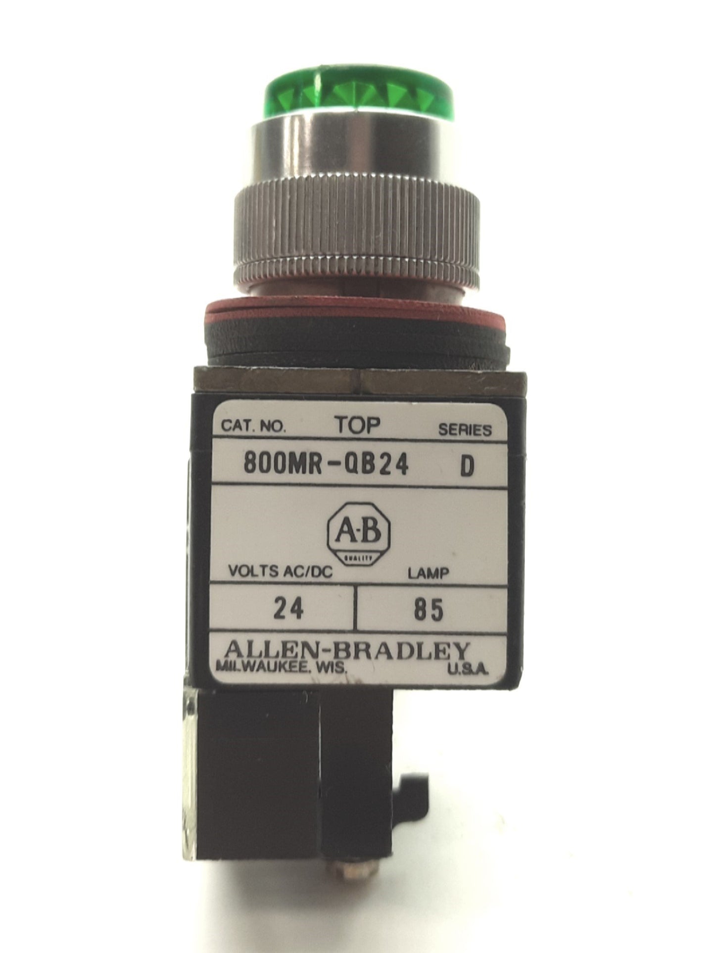 Used Lot of 4 Allen Bradley 800MR-QB24 Illuminated Momentary Push Button, NO/NC, 24V
