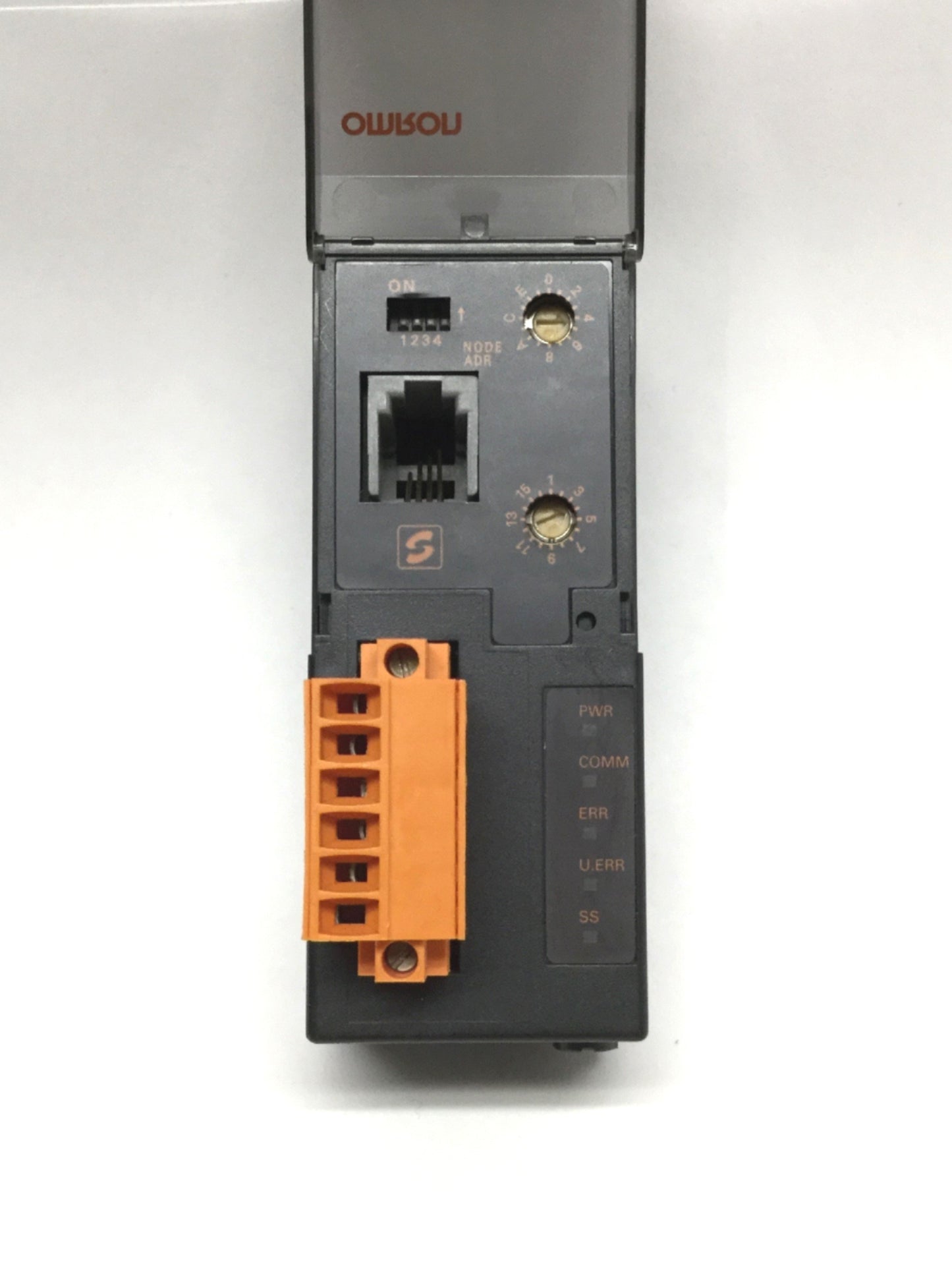 Used Omron E3X-SRT21 CompoBus/S Fiber Optic Sensor Amplifier Communication Unit 24VDC