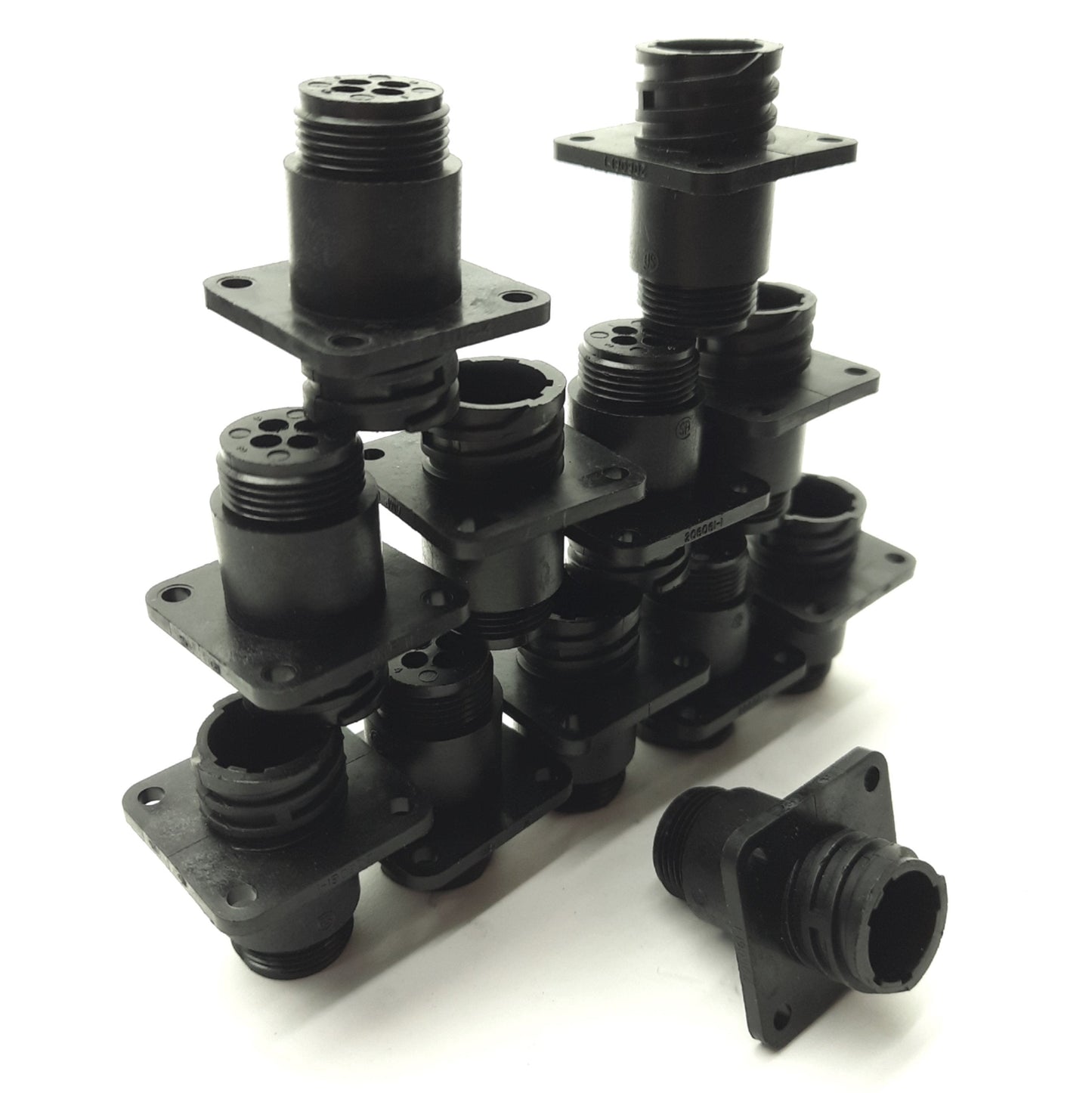 New Lot of 12 TE Connectivity 206061-1 Circular Connector Housing, 4-Pin, Size 11