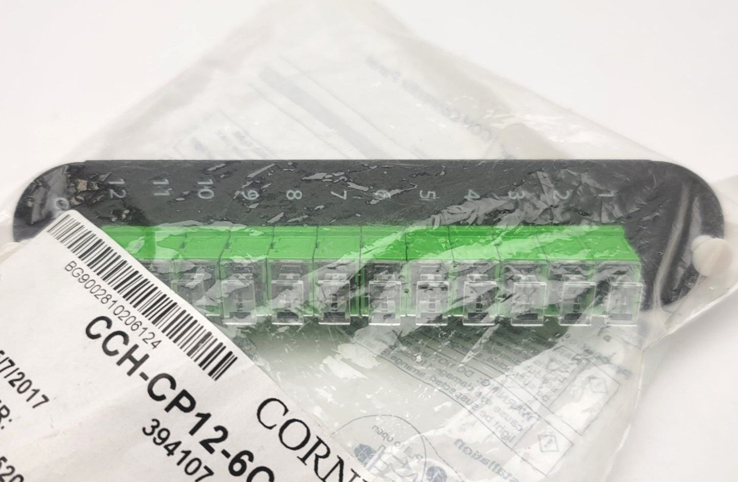 New Corning CCH-CP12-6C Closet Connector Housing Panel, Single-Mode, OS2, 12 Fiber