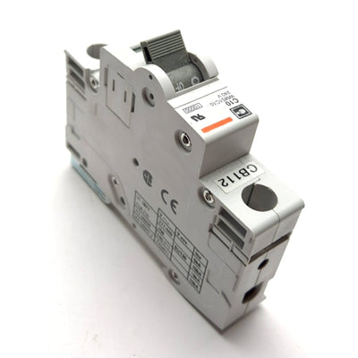 Used Cutler Hammer WMS1C10 Circuit Breaker, 1-Pole, C-Curve, 10A 240VAC, DIN Rail