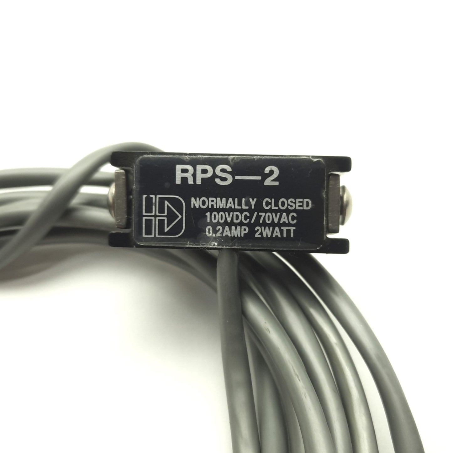 Used IDC RPS-2 Reed Position Switch, Normally Closed, 100VDC/70VAC .2A 2W