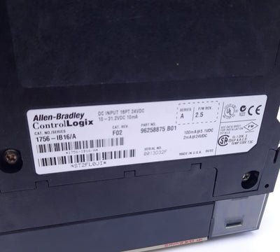 Used Allen Bradley 1756-IB16/A Control Logix DC Input Module 16-Point, 24VDC