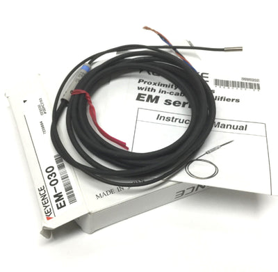 New Keyence EM-030 Proximity Sensor Switch, 0.6mm Distance, 10.8 to 30VDC, NPN-NO