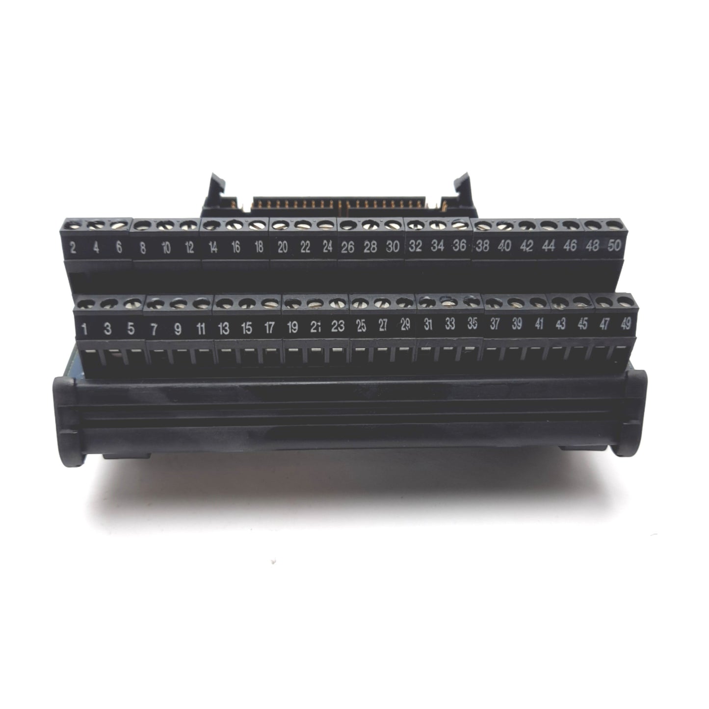 Used Parker VM50 Breakout Board, 50-Pin to Screw Clamp Terminals, DIN Rail Mounting