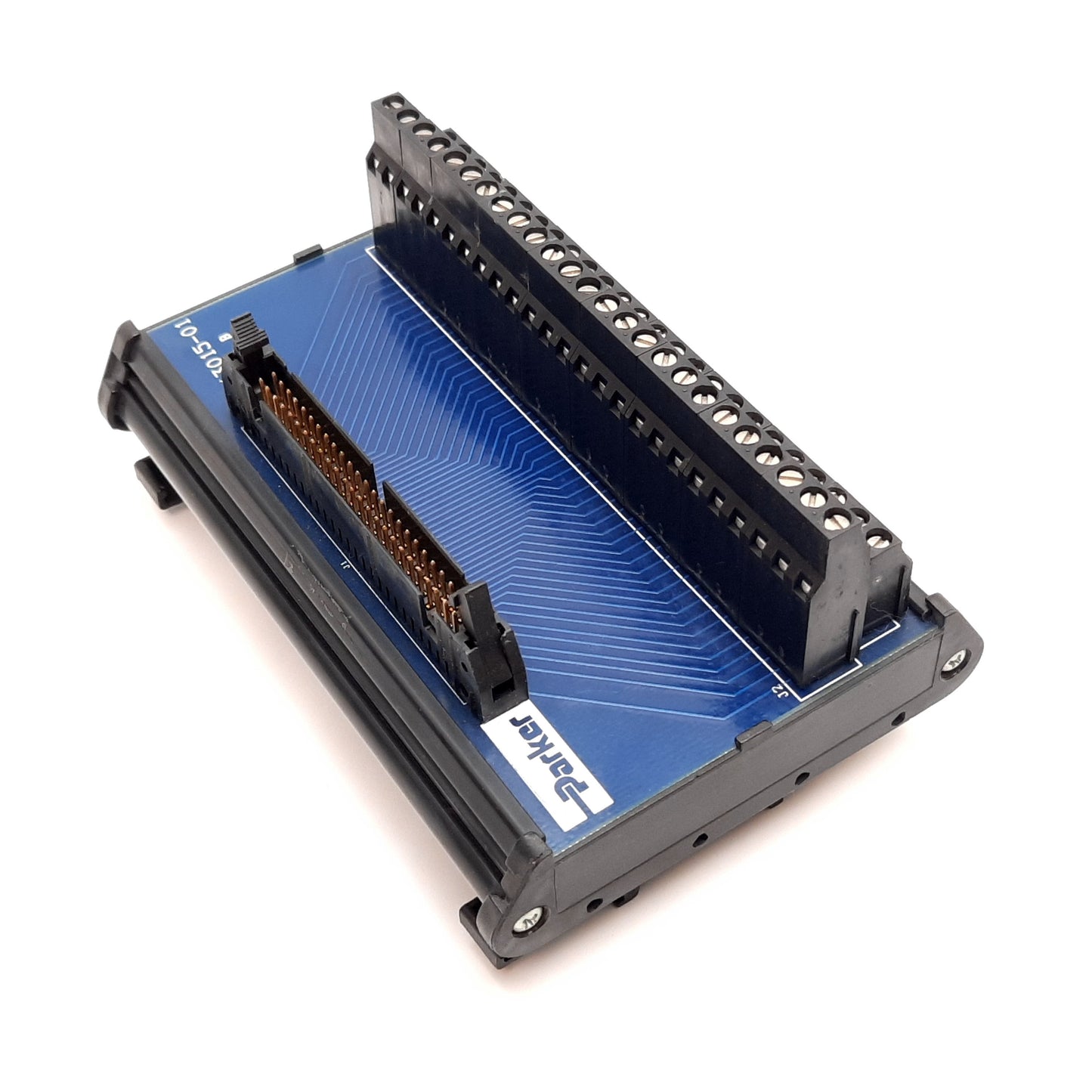Used Parker VM50 Breakout Board, 50-Pin to Screw Clamp Terminals, DIN Rail Mounting