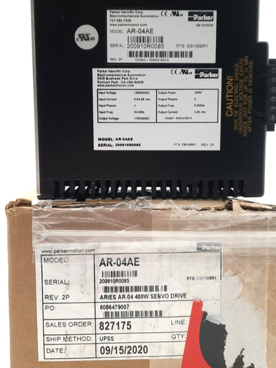 Parker AR-04AE Aries Single Axis Servo Drive, 170/340VDC 3.2A 400W, 120/240VAC