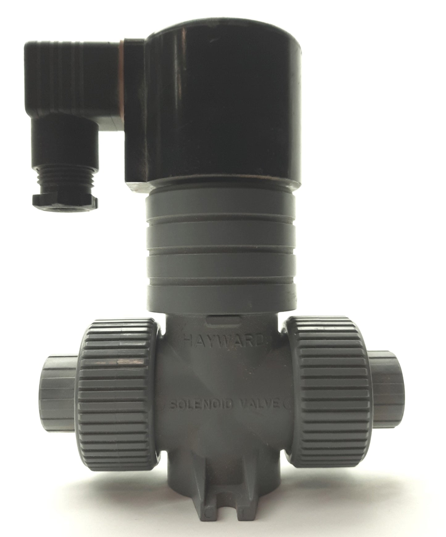 Used Hayward SVX00501 CPVC True Union Solenoid Valve 1-Way NC 1/2"NPT 150PSI 120VAC
