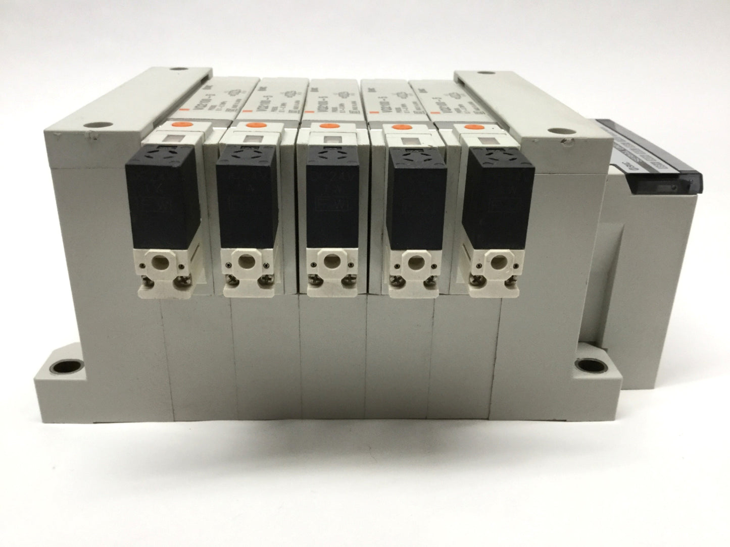 Used SMC VQ2100-5 (x5) Solenoid Valves, 5-Port 2-Pos, 24VDC w/CompoBus Serial Unit