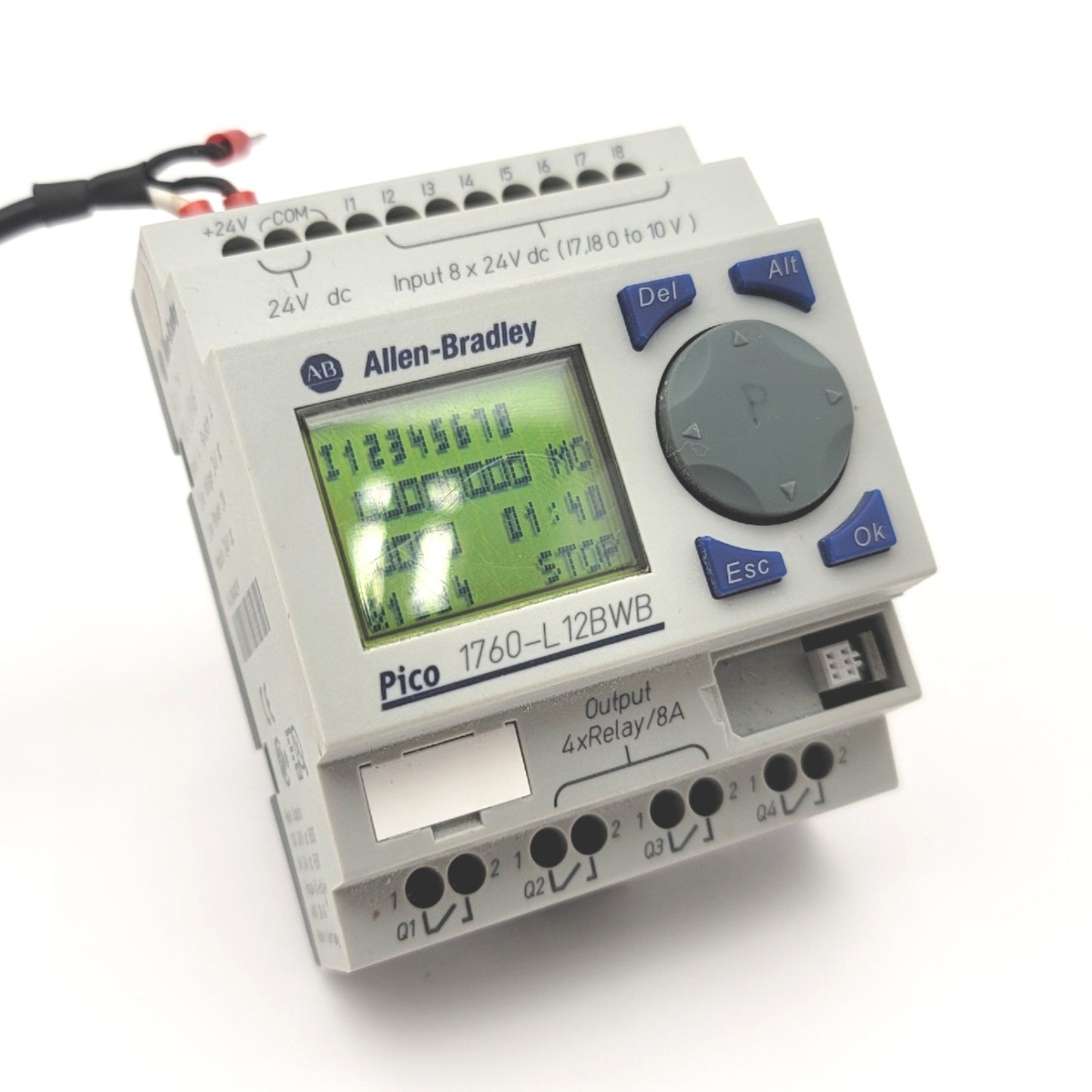 Used Allen Bradley 1760-L12BWB Pico Controller 8 Digital Inputs 4 Relay Outputs 24VDC