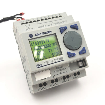 Used Allen Bradley 1760-L12BWB Pico Controller 8 Digital Inputs 4 Relay Outputs 24VDC