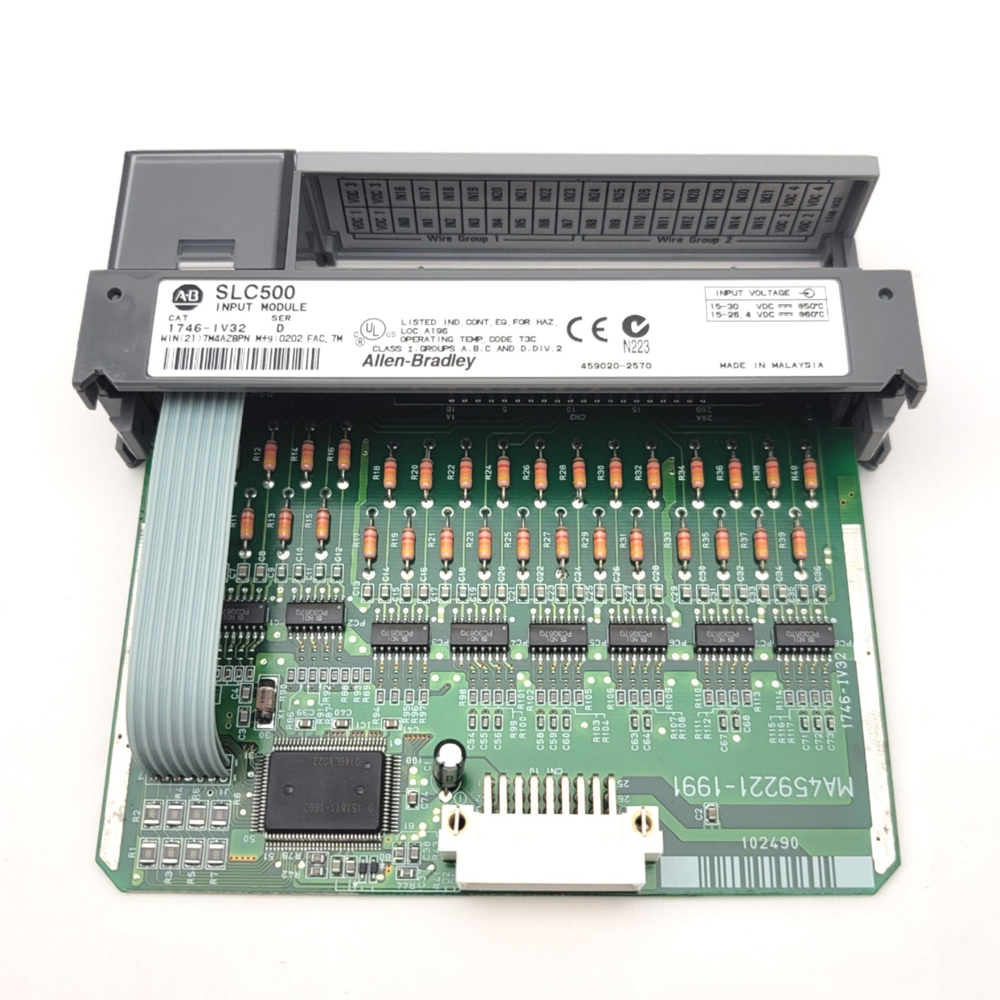 Used Allen Bradley 1746-IV32 Ser D SLC 500 DC-Source Input Module, 15-30VDC