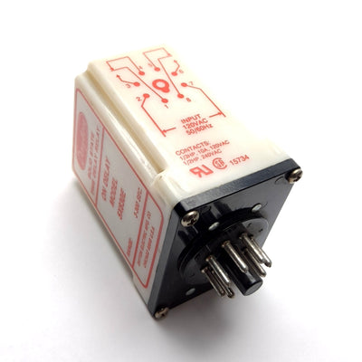 Used Dayton 5X830E Solid State Time Delay Relay, On Delay, 3-300sec, In 120VAC, 8-Pin
