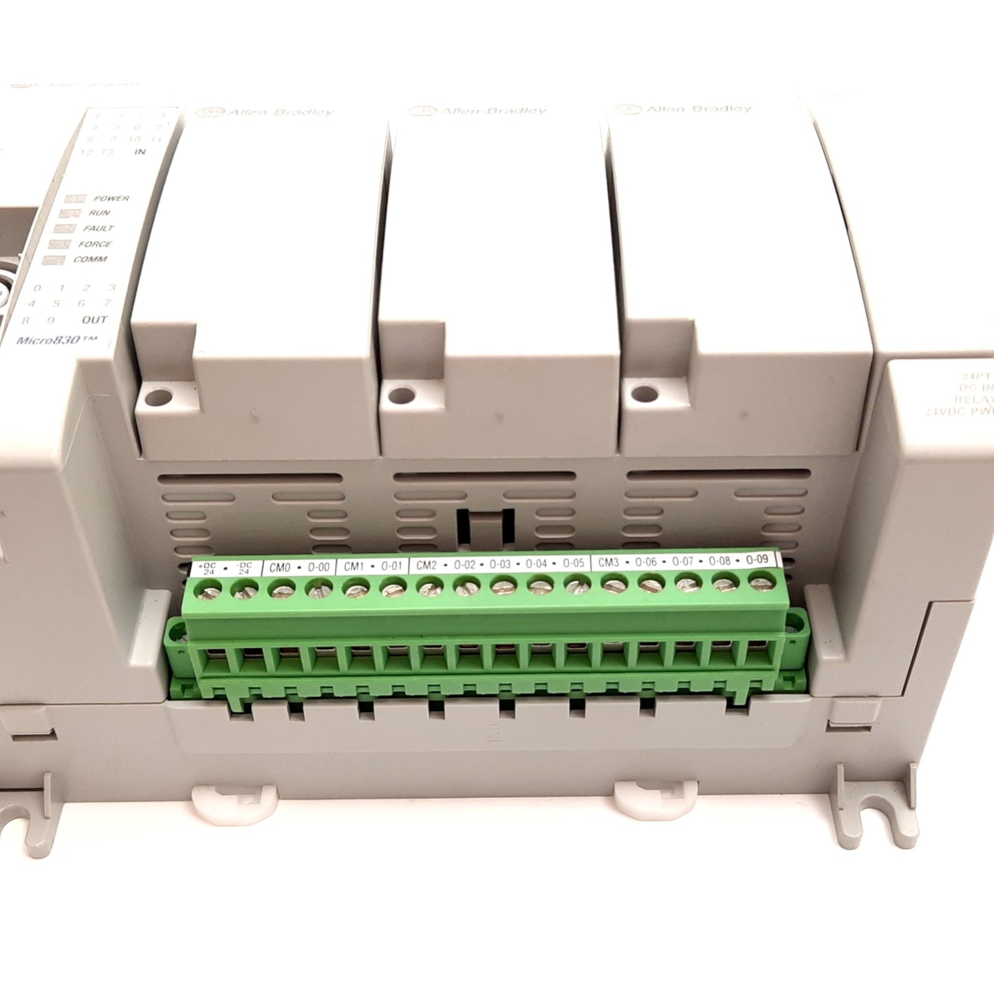 Used Allen Bradley 2080-LC30-24QWB Micro830 I/O Controller, 3-Slot, 14-In 10-Out