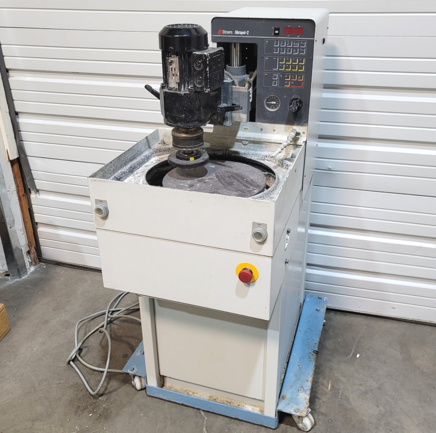 Used Struers Abrapol-2 Sample Grinding Polishing Machine 12", 208VAC 3-Ph, 6.8A