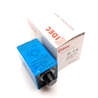 New Idec RTE-P2AF20 Timer Relay, On/Off Delay, Range 0.1sec to 600hr, In 100-240VAC