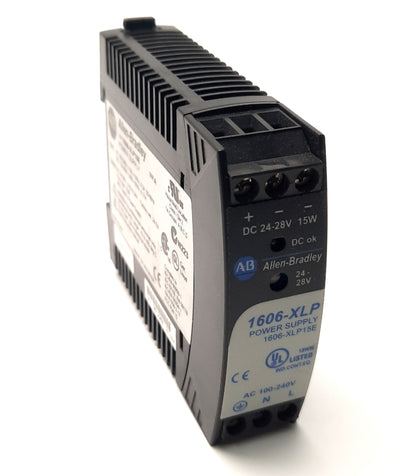 Used Allen Bradley 1606-XLP15E Power Supply 24VDC .63A 15W Output, 100-240VAC Input