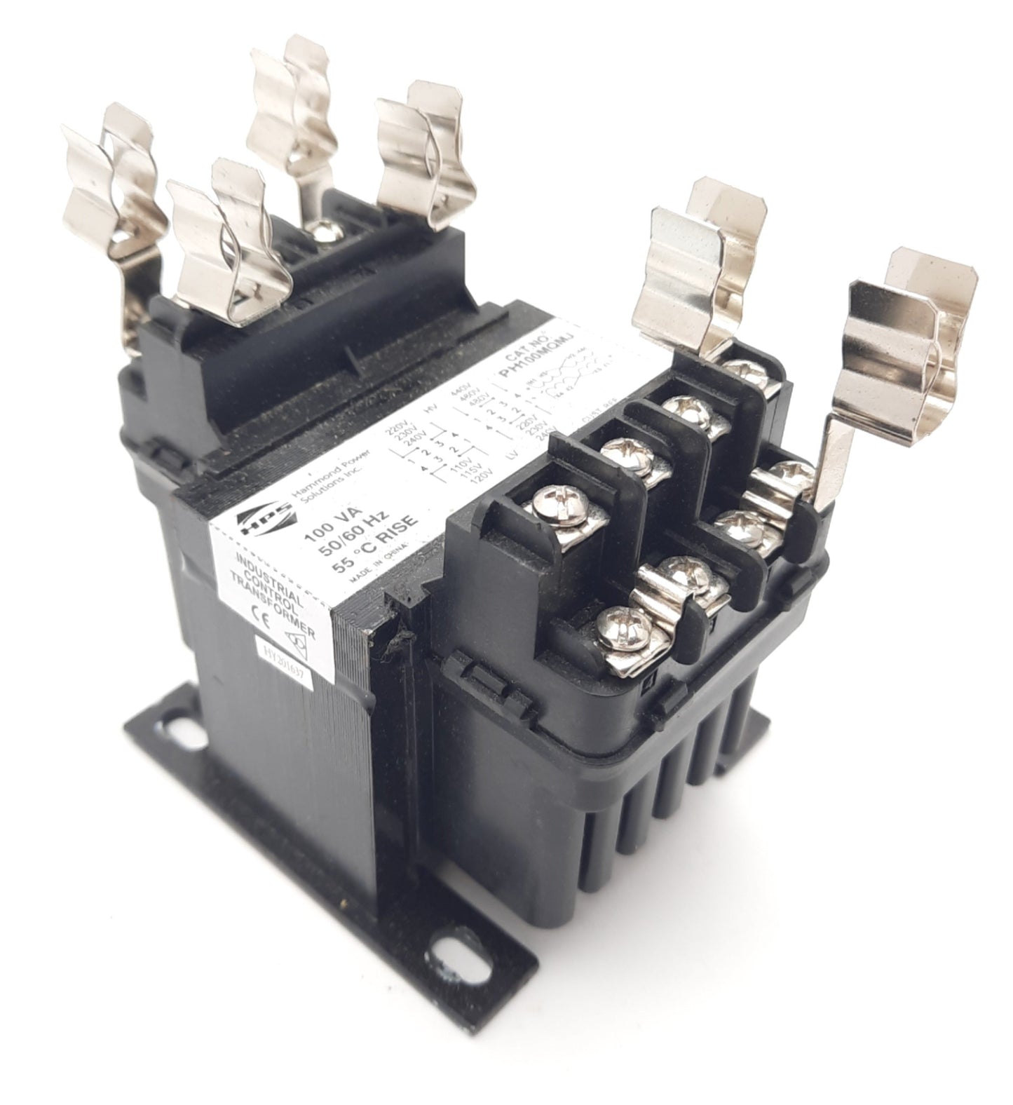 Used Hammond PH100MQMJ 100VA Industrial Control Transformer 240/480V Prim 120/240 Sec