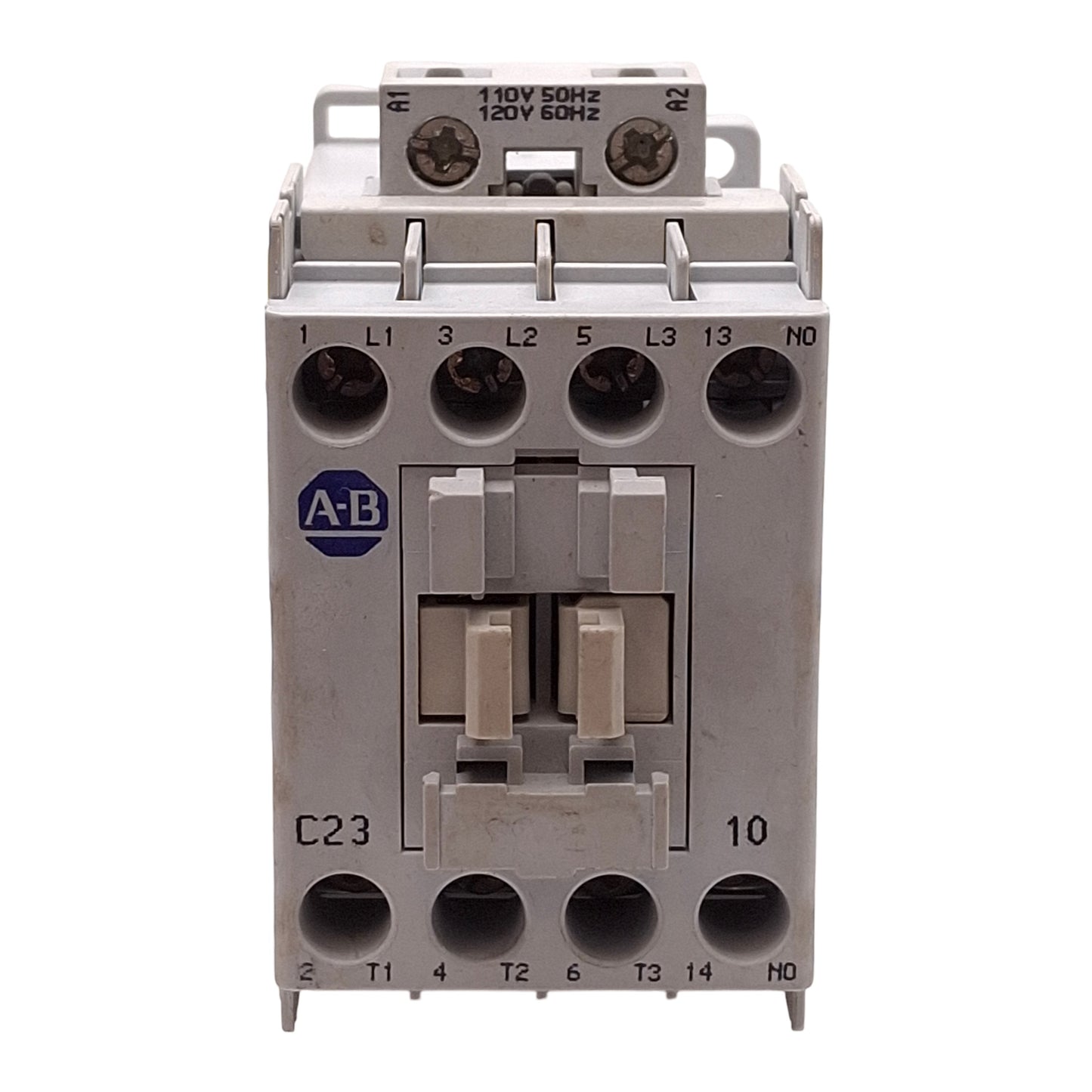 Used Allen Bradley 100-C23D10 IEC Contactor 3-Phase, 600V 30A, 110/120V AC Coil