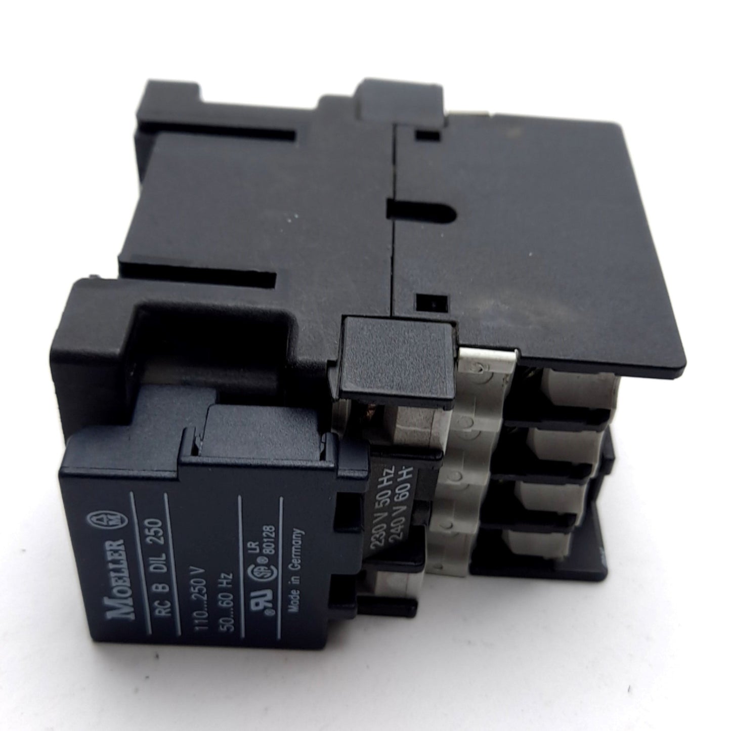 Used Moeller DILR40 Contactor, 4-Pole N/O, Coil: 230/240VAC, W/ Suppressor