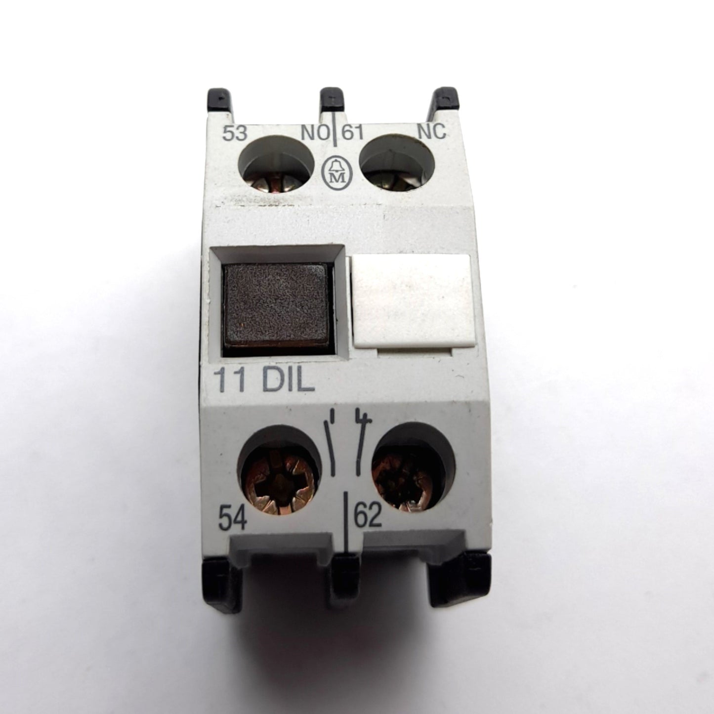 Used Moeller 11DIL Auxiliary Contact Block, 2-Pole 1x N/O 1x N/C, Contact: 600VAC 15A