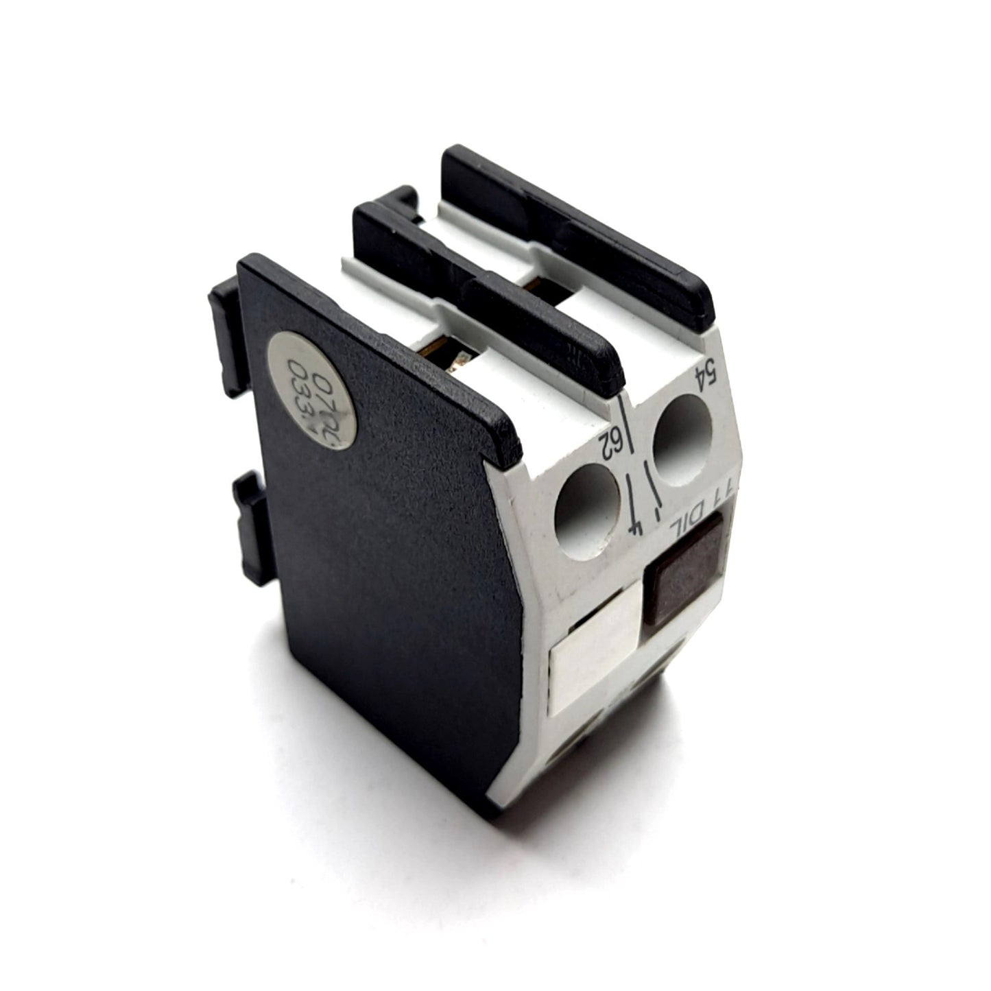 Used Moeller 11DIL Auxiliary Contact Block, 2-Pole 1x N/O 1x N/C, Contact: 600VAC 15A
