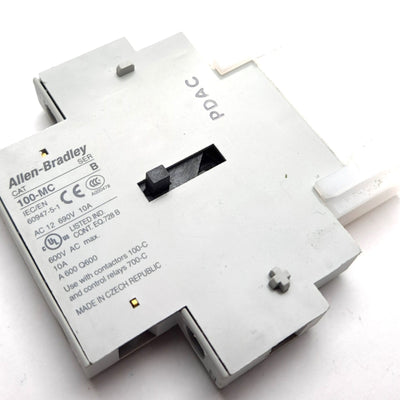 New Allen Bradley 100-MCA02 Mechanical/Electrical Interlock, For 100-C Contactors