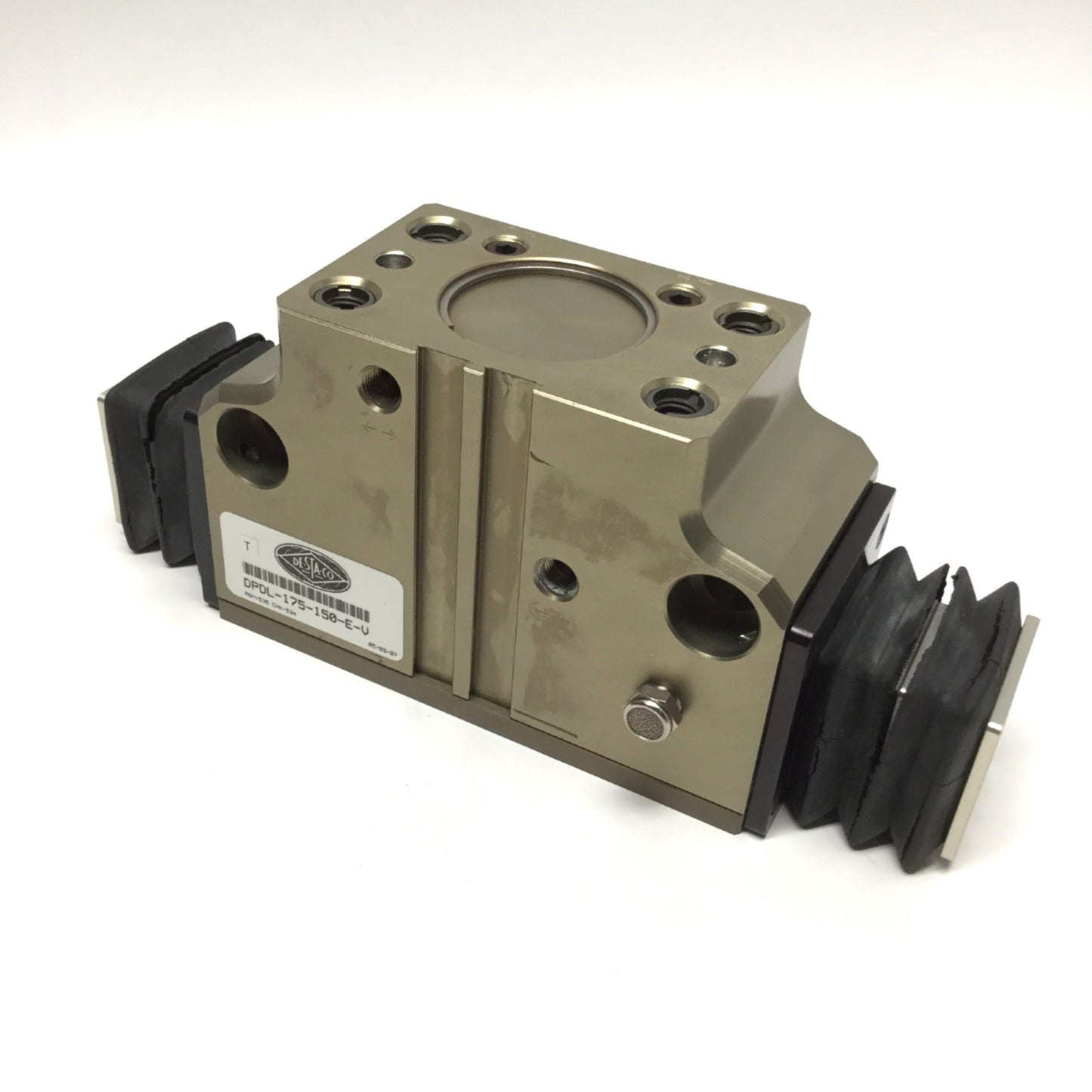 Used Destaco DPDL-175-150-E-V Modular Air Gripper 2-Jaw, 1.5" Stroke, 200lbs @ 100psi