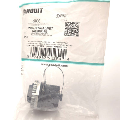 New Panduit IAEBHC5E Industrial Ethernet Bulkhead Coupler, RJ45 Connection