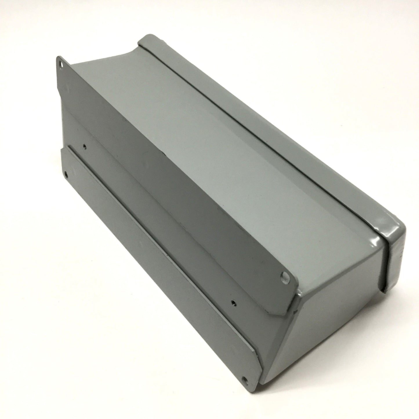 Used Hoffman E4PBAM Sloped Pushbutton Enclosure Box 4-Hole, Steel, Gray *Modified*
