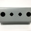 Used Hoffman E4PBAM Sloped Pushbutton Enclosure Box 4-Hole, Steel, Gray *Modified*