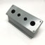 Used Hoffman E4PBAM Sloped Pushbutton Enclosure Box 4-Hole, Steel, Gray *Modified*