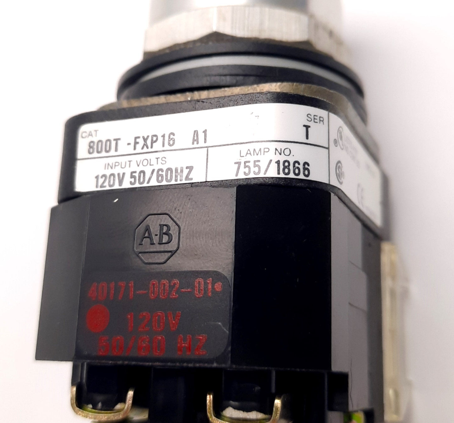 Used Allen Bradley 800T-FXP16A1 Illuminated Red Push/Pull E-Stop Switch, 120VAC