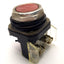 Used Allen Bradley 800T-A6D1 Push Button, Red, Contacts 1x N.O./N.C., 600v 10A