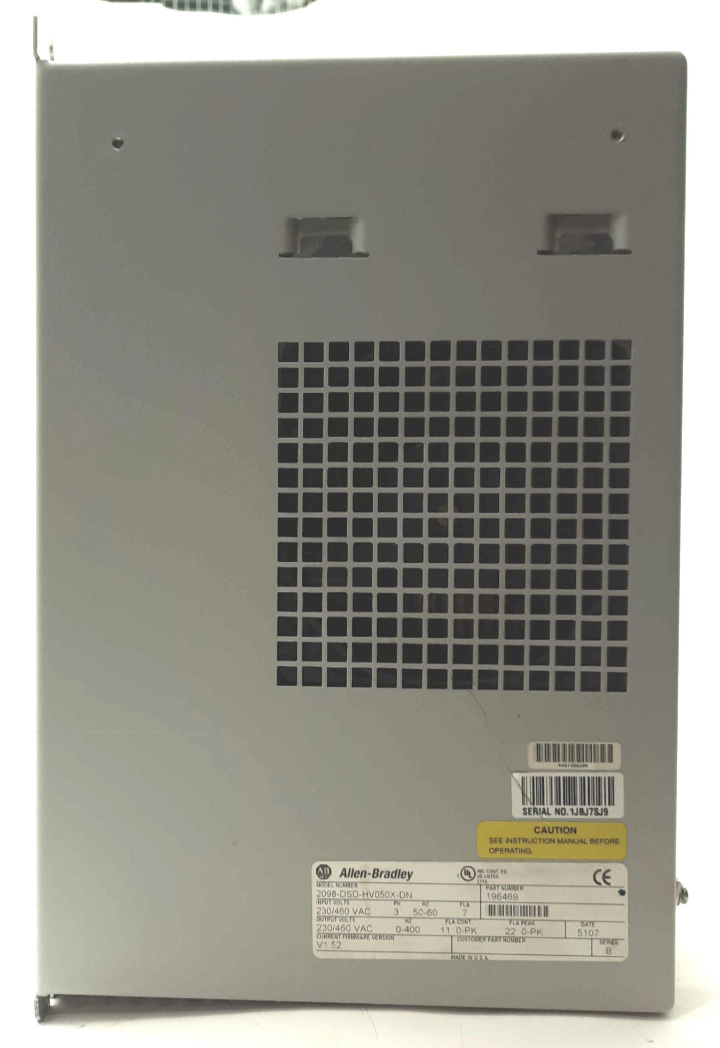 Used Allen Bradley 2098-DSD-HV050X-DN V1.52 Ultra 3000i Servo Drive 11A 3Ø 240/480V