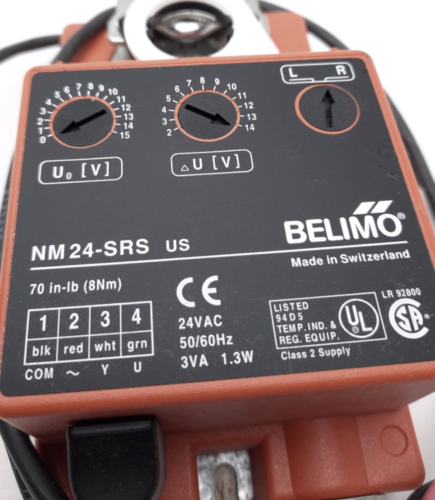 New Belimo NM24-SRS US Damper Actuator 24VAC/DC 70in-lb (8Nm) NEMA 2