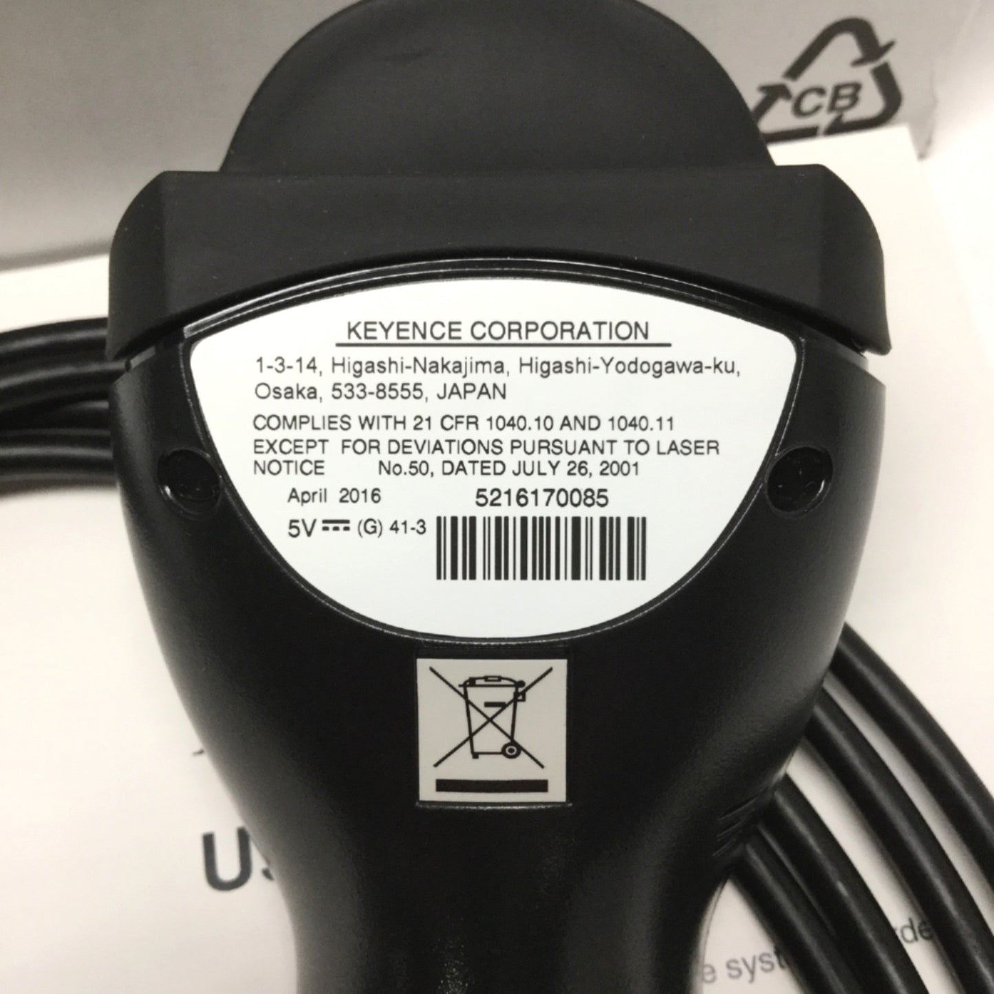 New – Open box Keyence BL-N70RKE Lightweight Laser Barcode Reader Scanner, RS-232C 9-Pin D-sub