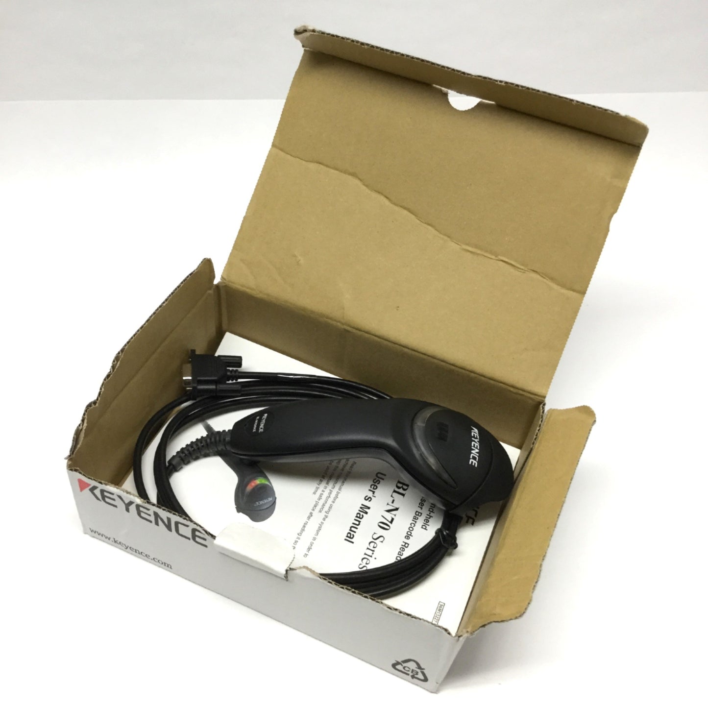 New – Open box Keyence BL-N70RKE Lightweight Laser Barcode Reader Scanner, RS-232C 9-Pin D-sub