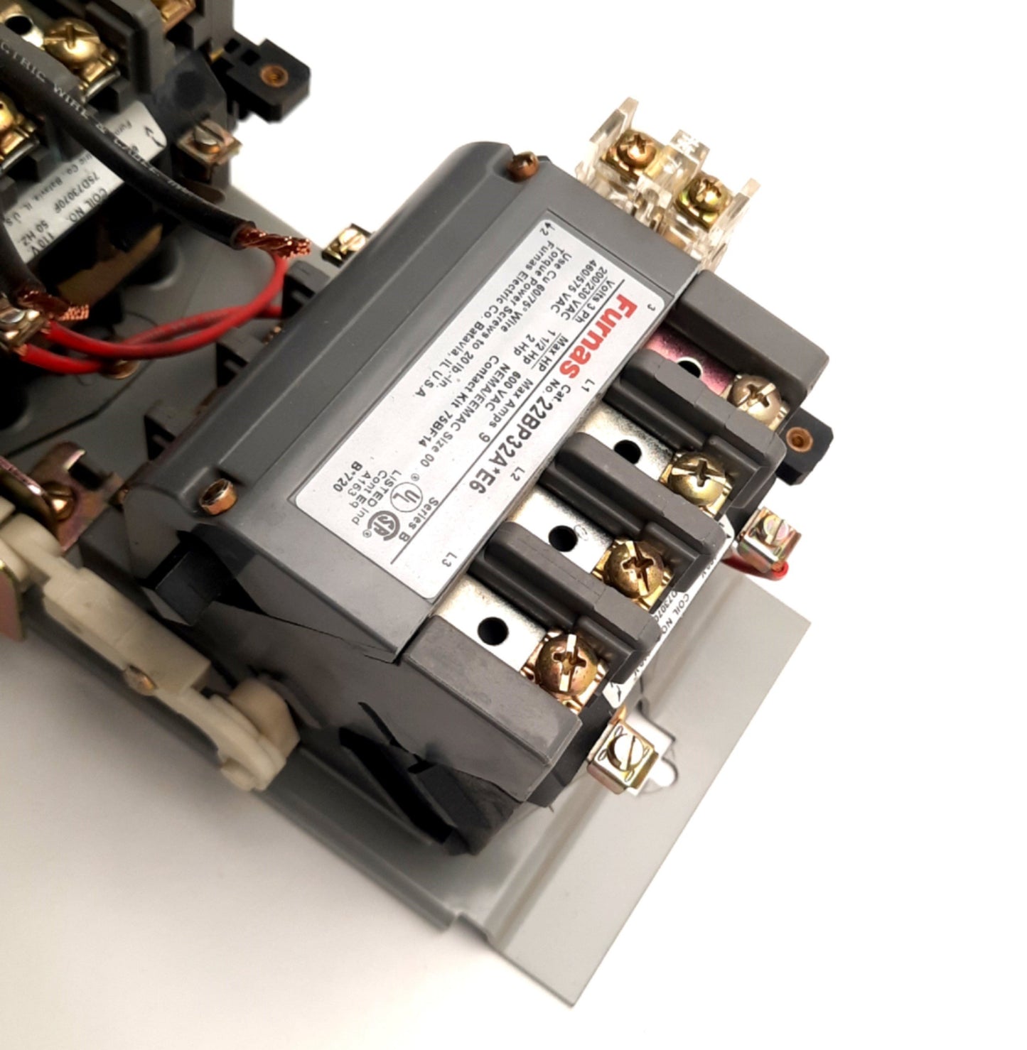 Used Siemens 22BP32A*E6 Furnas Reversing Motor Starter, 120v Coil, 600V 9A, & 75BF14