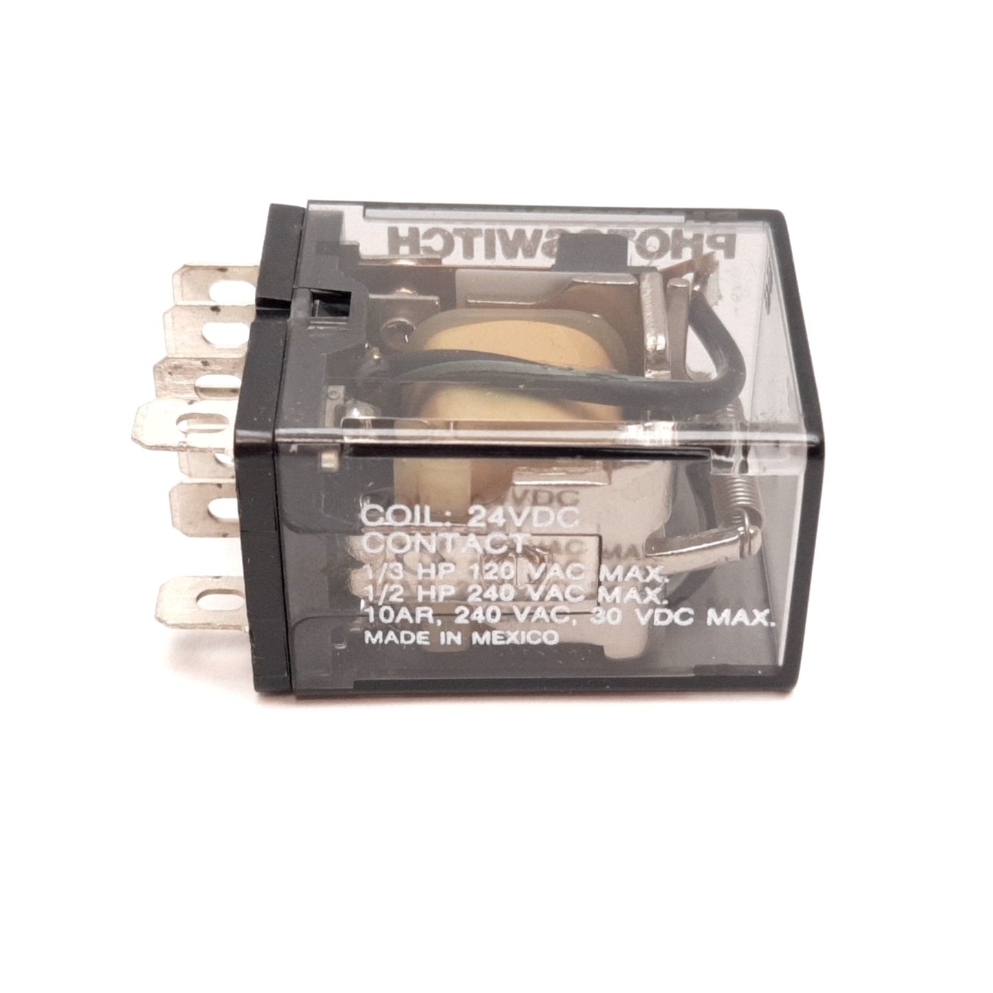 Used Allen Bradley 8-670 Photoswitch Relay, DPDT, Coil: 24VDC, Contact: 240VAC 10A