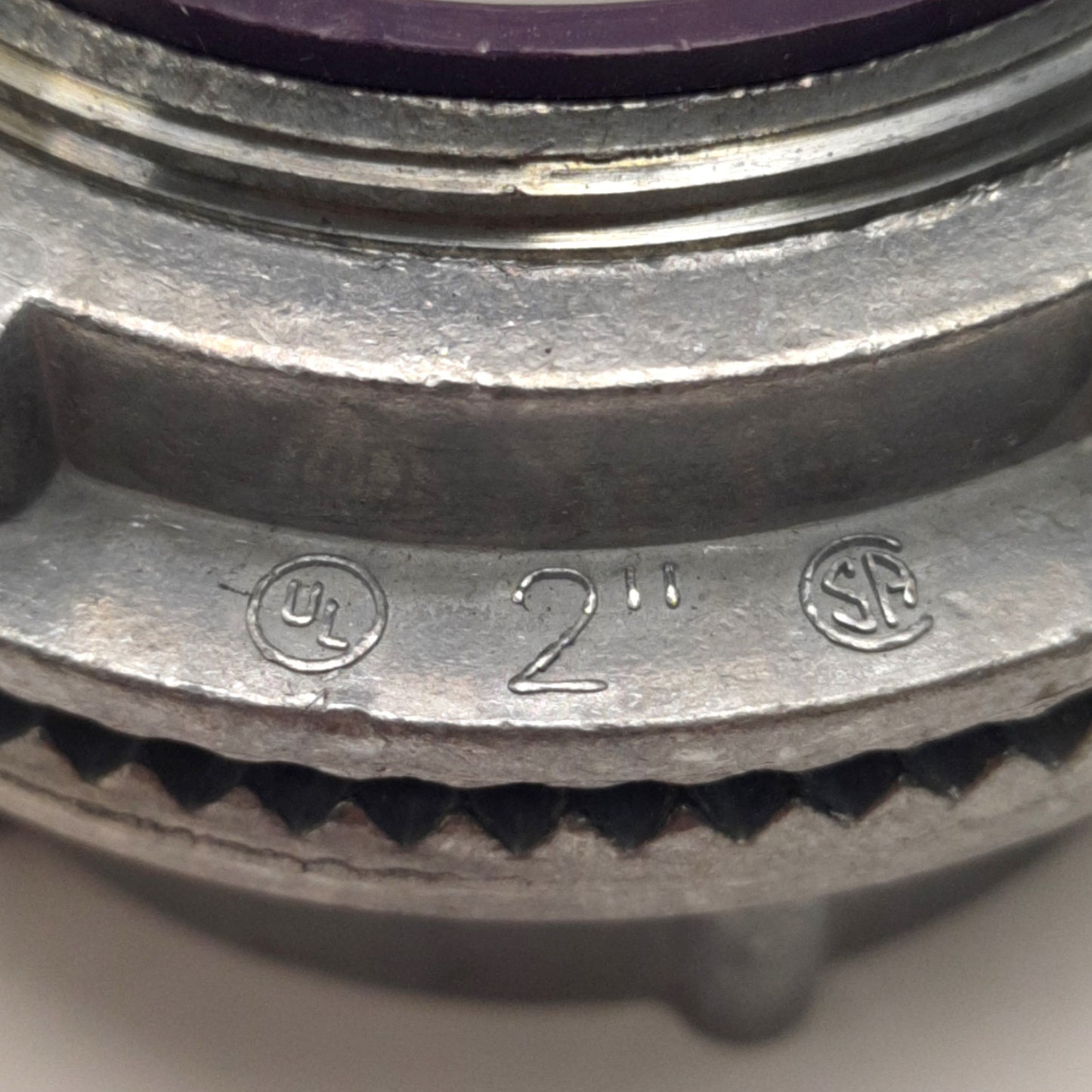 Used Hubbell WH-6G Watertight Conduit Hub 2" Size, 1.9" Length, Grounded, 2"-11-1/2