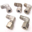 Used Lot of 5 Eaton 7405x6 WeatherHead Ermeto Male Elbow, 1/4" NPT to 3/8" Flareless