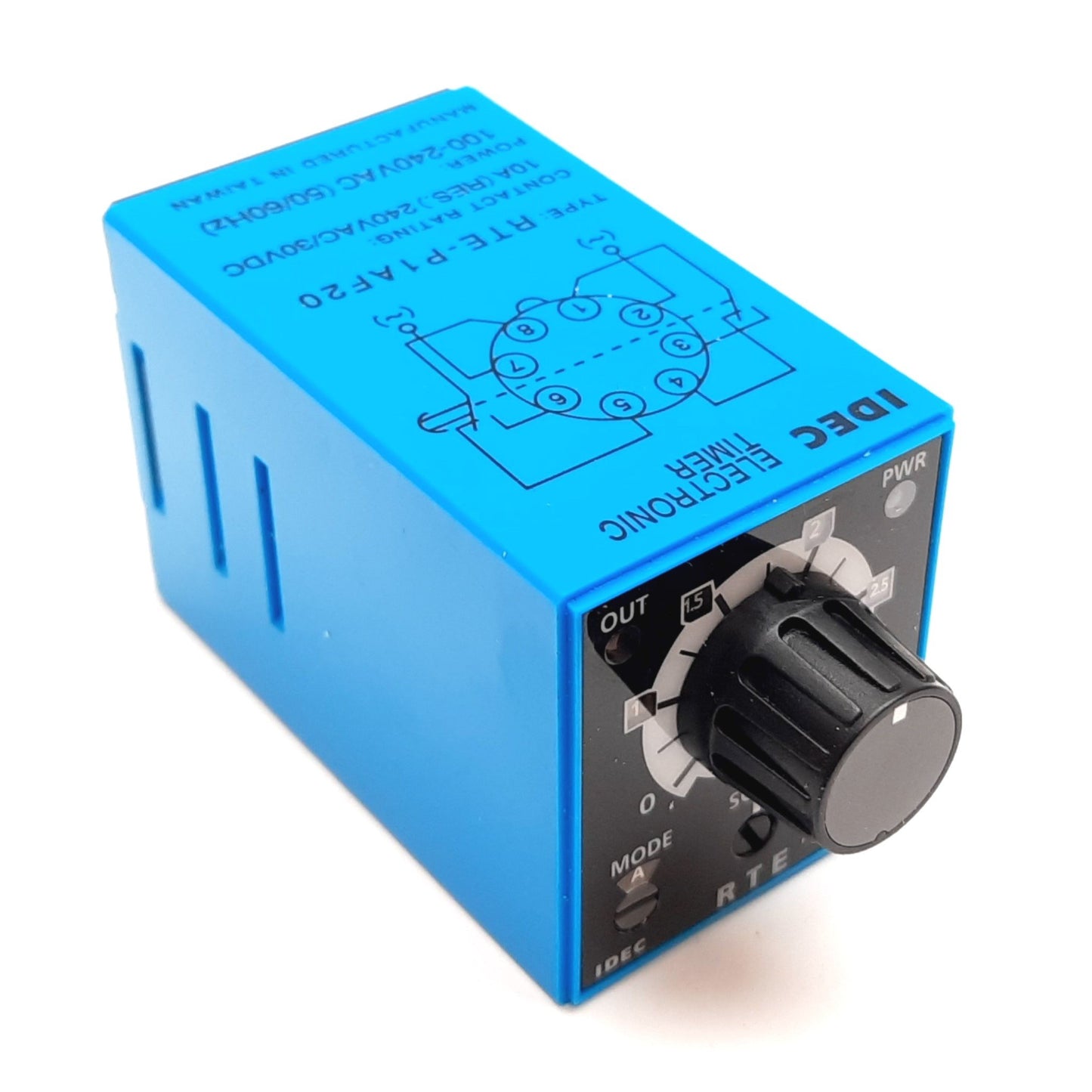 New Idec RTE-P1AF20 Timer Relay, On Delay, Range 0.1sec to 600hr, In 100-240VAC