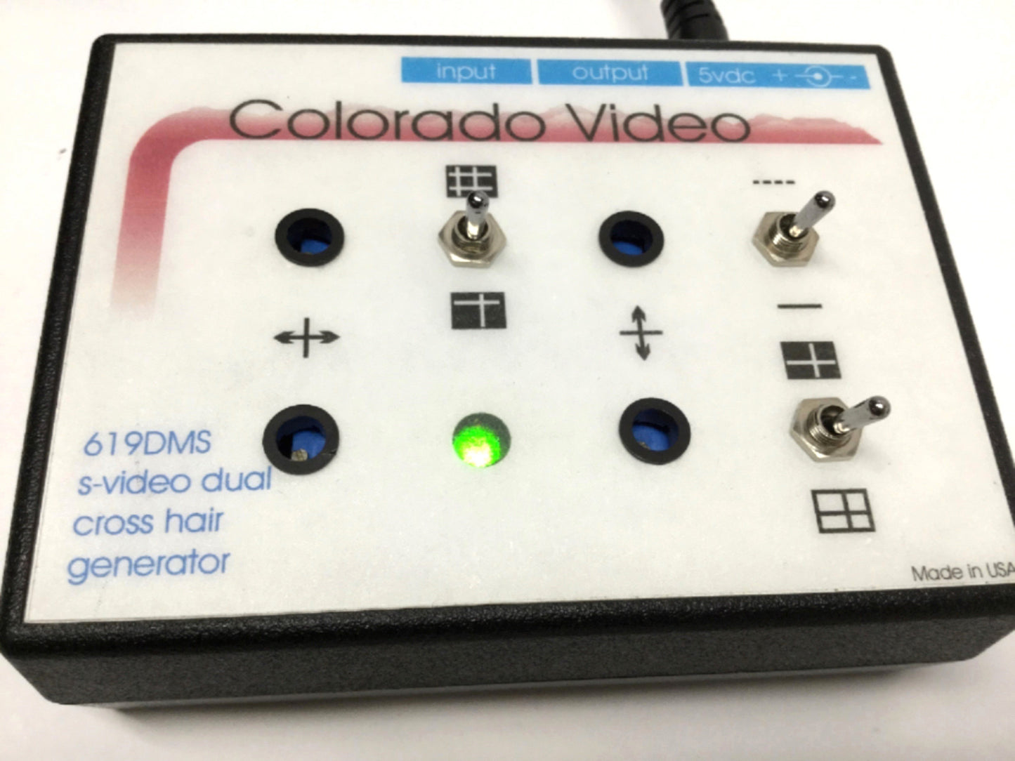 Used Colorado 619DMS Dual Cross Hair Line Generator, S-Video, Solid/Dashed, 5VDC