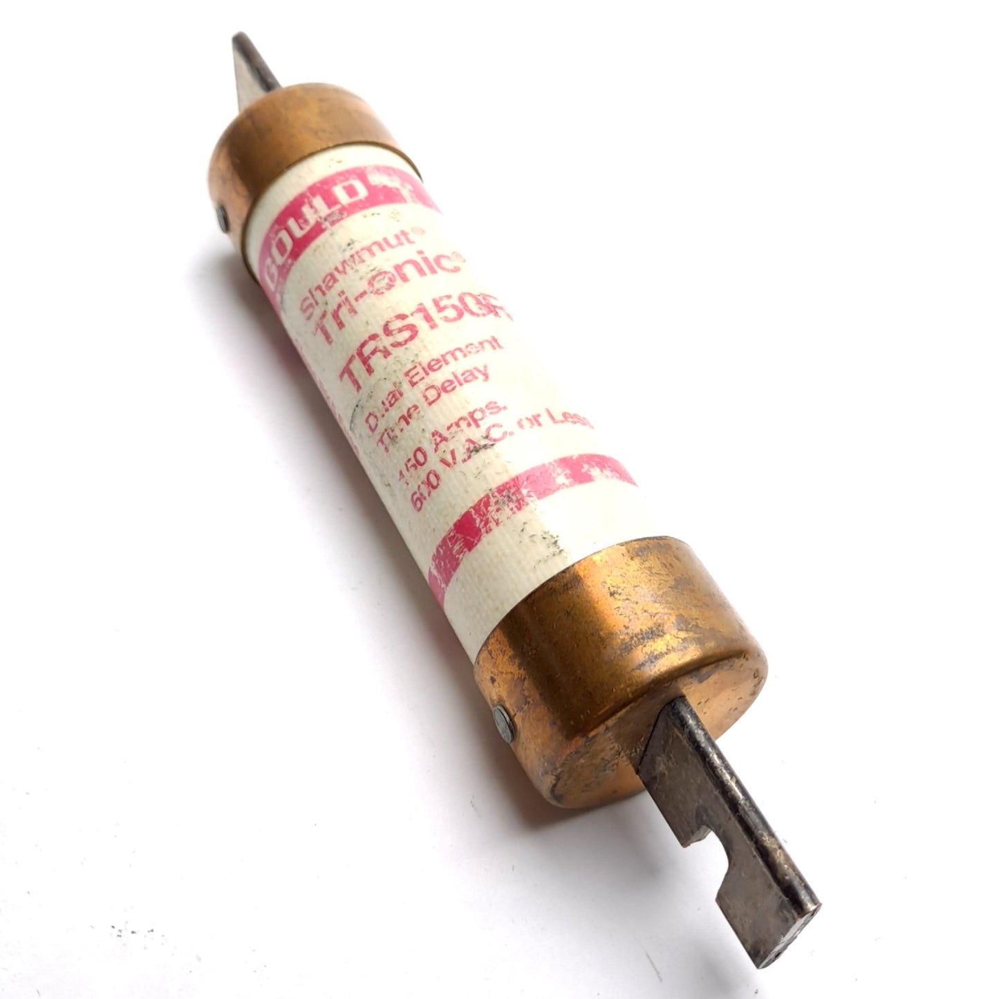 Used Gould Shawmut TRS150R Tri-onic Time Delay Fuse, Rating: 150A 600VAC, Class RK5