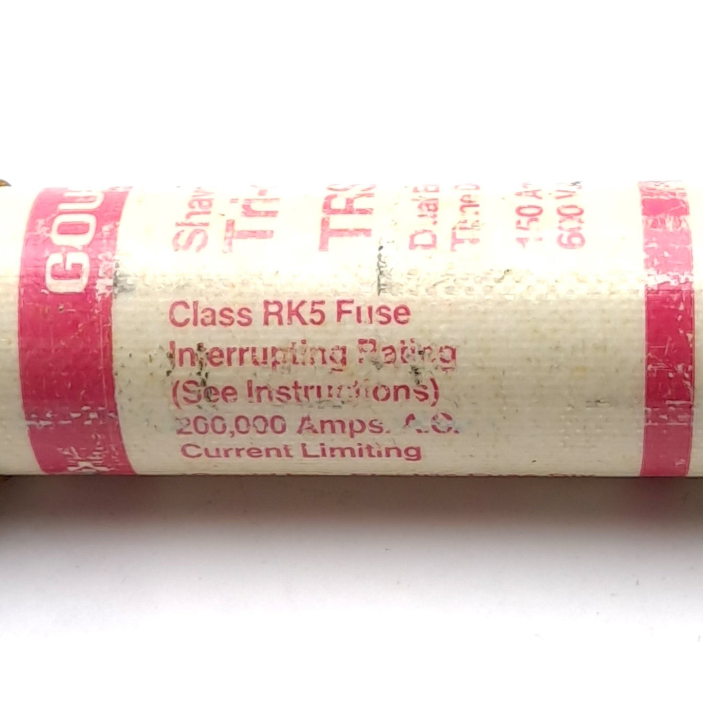 Used Gould Shawmut TRS150R Tri-onic Time Delay Fuse, Rating: 150A 600VAC, Class RK5